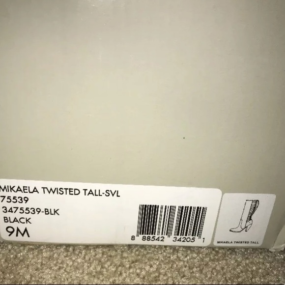 New Frye tall heeled boots twisted mikaela black 9 - Picture 7 of 8